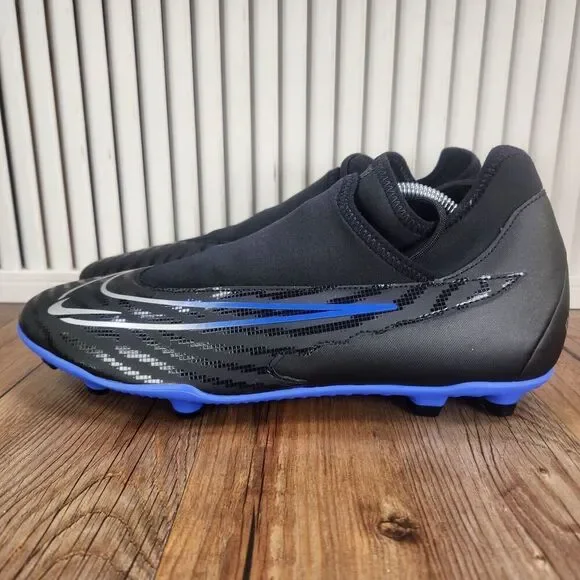 Nike Phantom GX Club DF FG/MG DD9482-040 Men's 12 Black Royal Blue Soccer Cleats